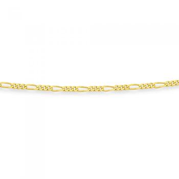 Solid 9ct Gold 48cm 3+1 Figaro Chain