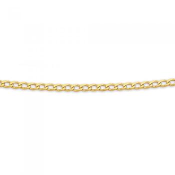 Solid 9ct Gold 45cm Open Curb Chain