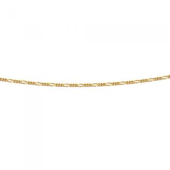 9ct 40cm Solid Figaro 3+1 Chain