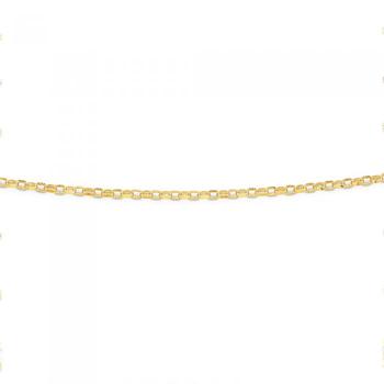 9ct Gold 45cm Diamond Cut Oval Belcher Chain