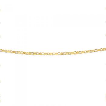 9ct Gold 50cm Diamond Cut Oval Belcher Chain