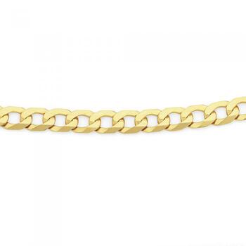 9ct Gold 50cm Bevelled Curb Chain
