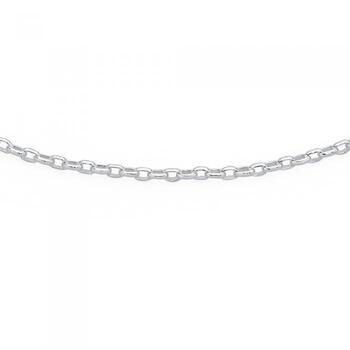 Silver 45cm Oval Belcher Chain
