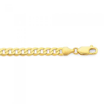Solid 9ct 19cm Curb Bracelet