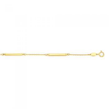 9ct Gold 19cm Multi Bar Trace Bracelet