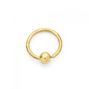 9ct Gold Nose Ring with Ball