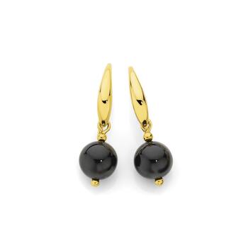 9ct Onyx Drop Earrings