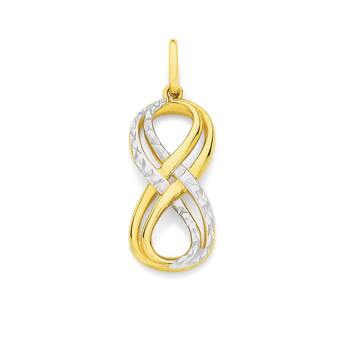9ct Gold Two Tone Infinity Pendant