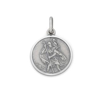 Silver St. Christopher with Car Medal