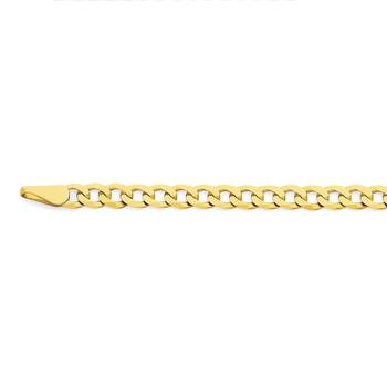 Solid 9ct Gold 45cm Flat Curb Chain