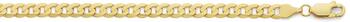 9ct Gold Solid Bevelled Close Curb Chain