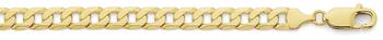 9ct Gold Solid Bevelled Curb Chain