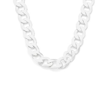 Silver 50cm Solid Flat Chain