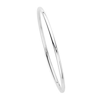 Silver 3x65mm Solid Golf Bangle