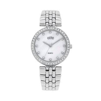 elite Ladies Silver Tone Watch