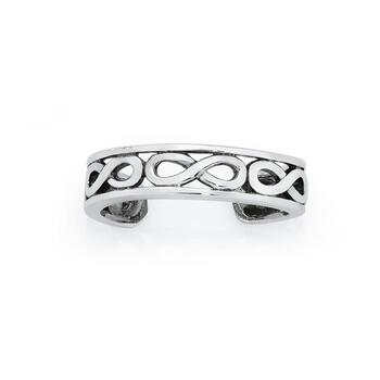 Silver Infinity Band Toe Ring