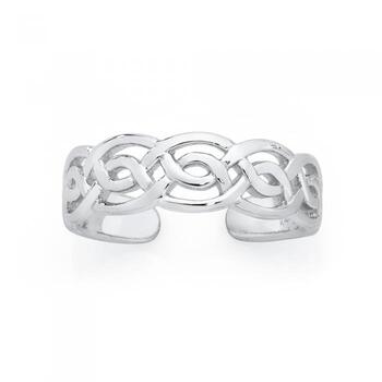 Silver Celtic Link Toe Ring