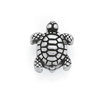 Silver Turtle Bead