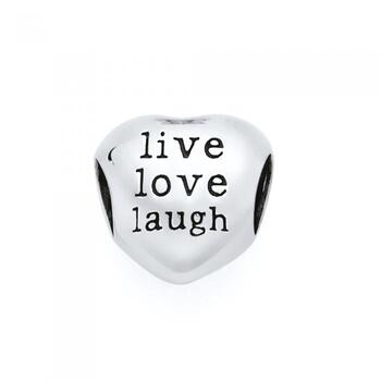 Silver Live Love Laugh Bead