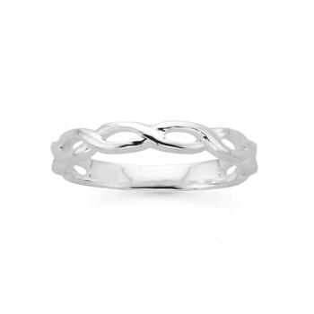 Sterling Silver Fine Twist Ring