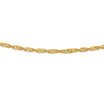 Solid 9ct Gold, 50cm Singapore Chain
