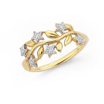 9ct Gold, Diamond Dress Ring