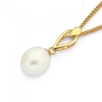 9ct Gold Cultured Fresh Water Pearl Pendant