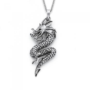 Sterling Silver Dragon Gents Pendant