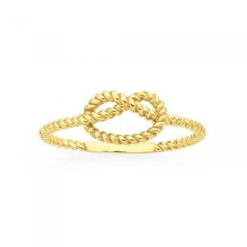 9ct Gold Twist Love Knot Ring