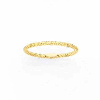 9ct Gold Prism Cut Stacker Ring