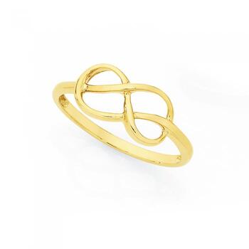 9ct Gold Double Infinity Knot Ring