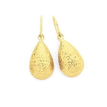9ct Gold Pear Drop Earrings