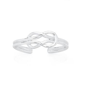 Silver Open Knot Toe Ring