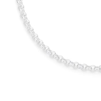 Silver 50cm Medium Belcher Chain