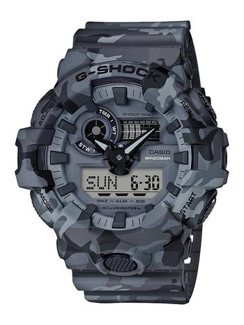 Casio G-Shock Grey Camouflage Men's Watch (Model: GA700CM-8A)