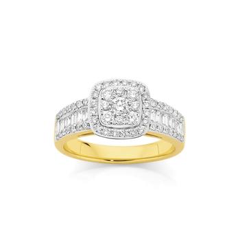 Diamond Ring with One Carat of Diamonds