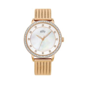 elite Ladies Rose Tone Watch
