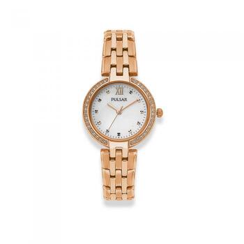 Pulsar Ladies Rose Gold Plated MOP Dial Watch