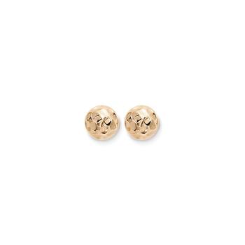 9ct Rose Gold Dome Stud Earrings