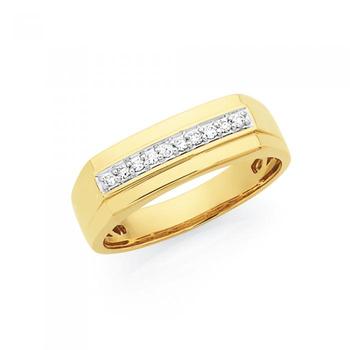 9ct Gold Men's Diamond Ring