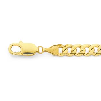 9ct 21cm Flat Close Curb Bracelet
