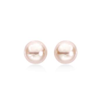 9ct Gold Pink Cultured Freshwater Pearl Stud Earrings