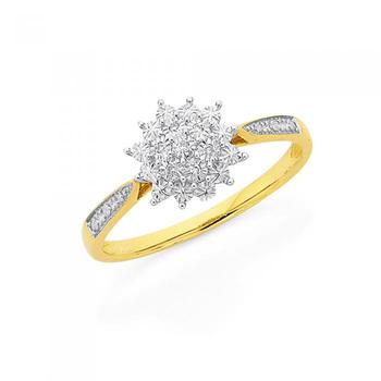 9ct Gold Diamond Starlight Ring