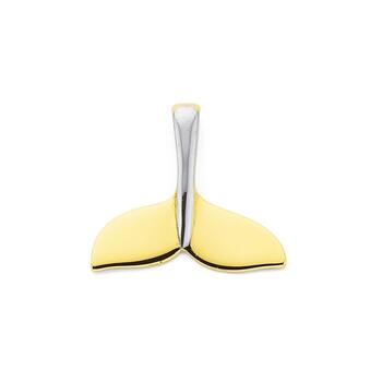 9ct Gold Two Tone Whale's Tail Pendant