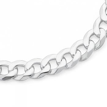 Silver 55cm Curb Chain