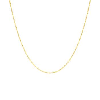 9ct Gold 45cm Rectangular Cable Chain