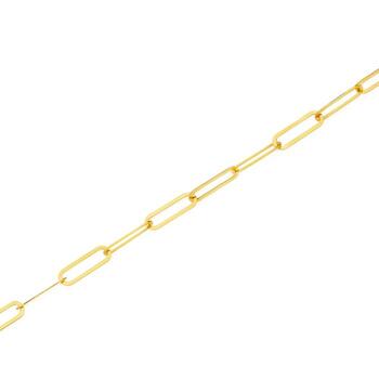 9ct Gold 19cm Flat Paperclip Bracelet