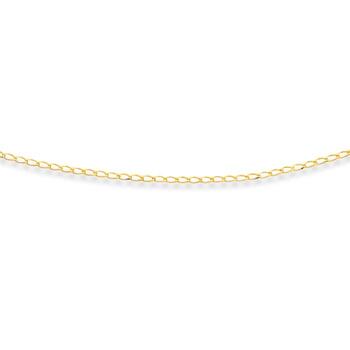 9ct Gold 45cm Diamond Cut Curb Chain