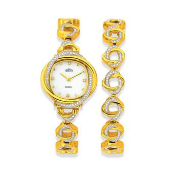 Elite Ladies Watch & Bracelet Set