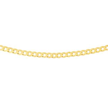 9ct Gold 60cm Solid Flat Curb Chain
